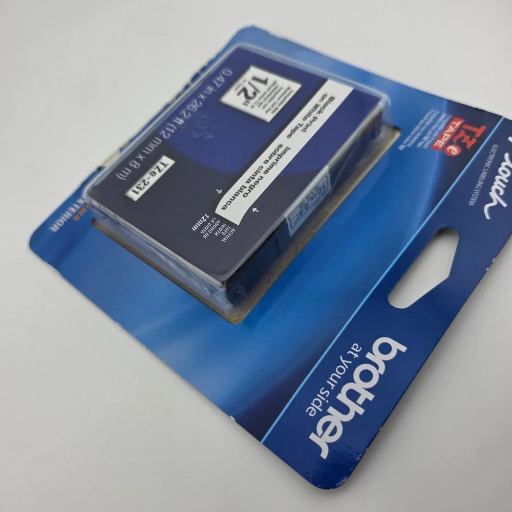 Brother P-Touch TZe-231‎ Laminated Label Tape Black on White OEM